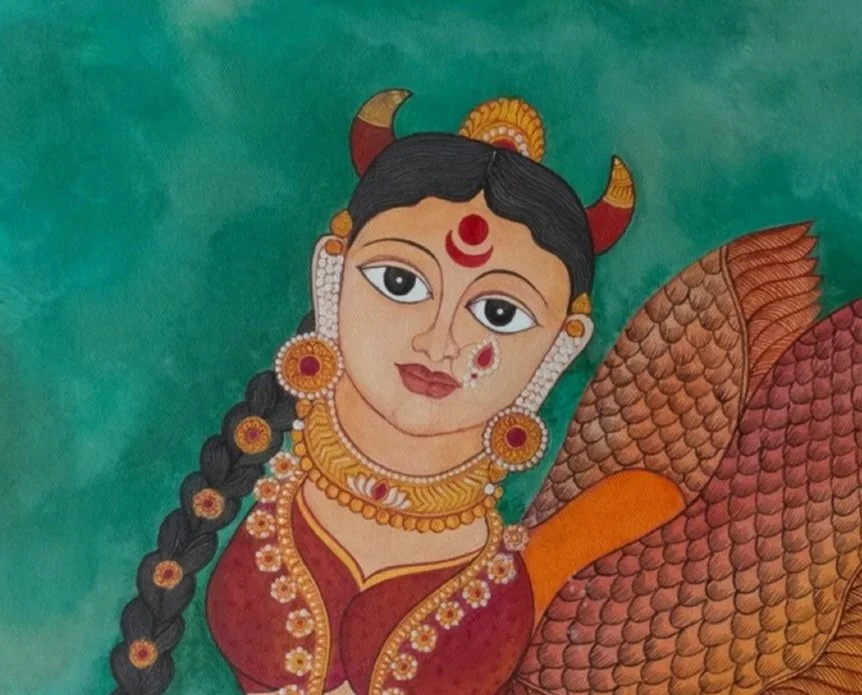 swati-palekar-Kamdhenu-artwork-Wings-of-Eternal-Abundance-detail
