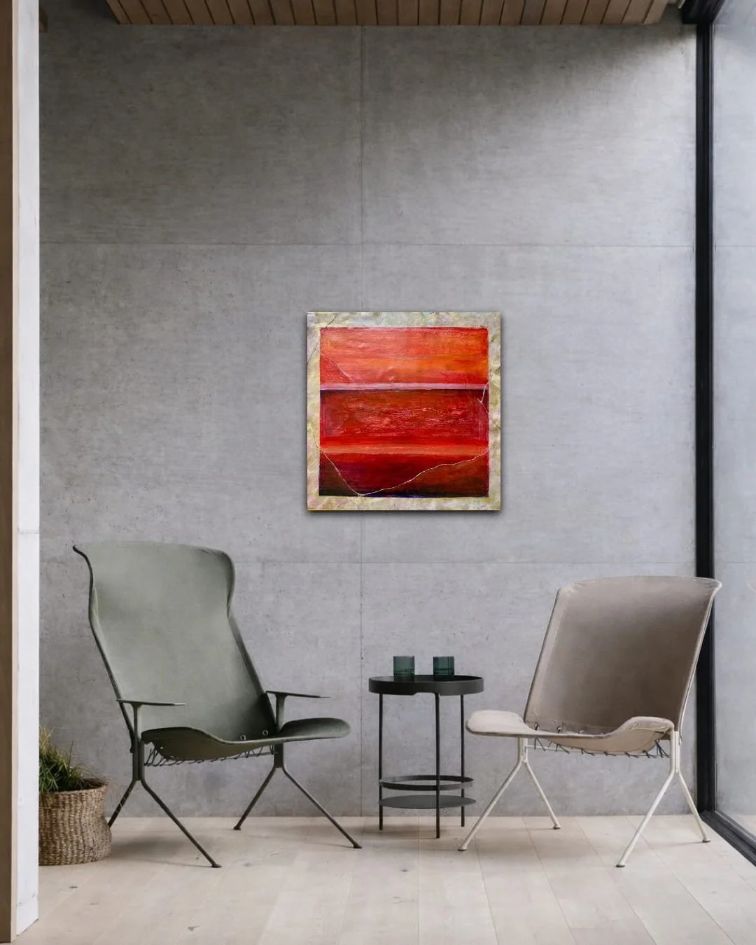 Canvas Connections artist Rajul Shah's artwork titled Rooted, insitu image