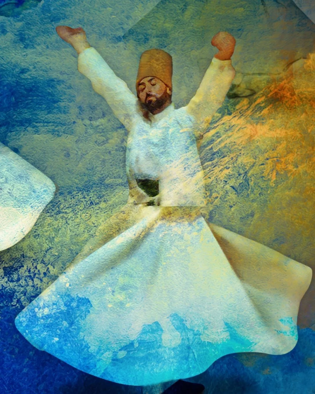 Canvas Connections artist Himani Ishar Sindhwani's artwork The Eternal Spin, detail image