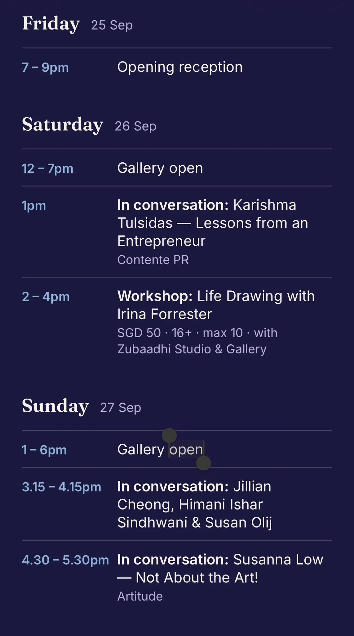 The Gathering Line - Activities