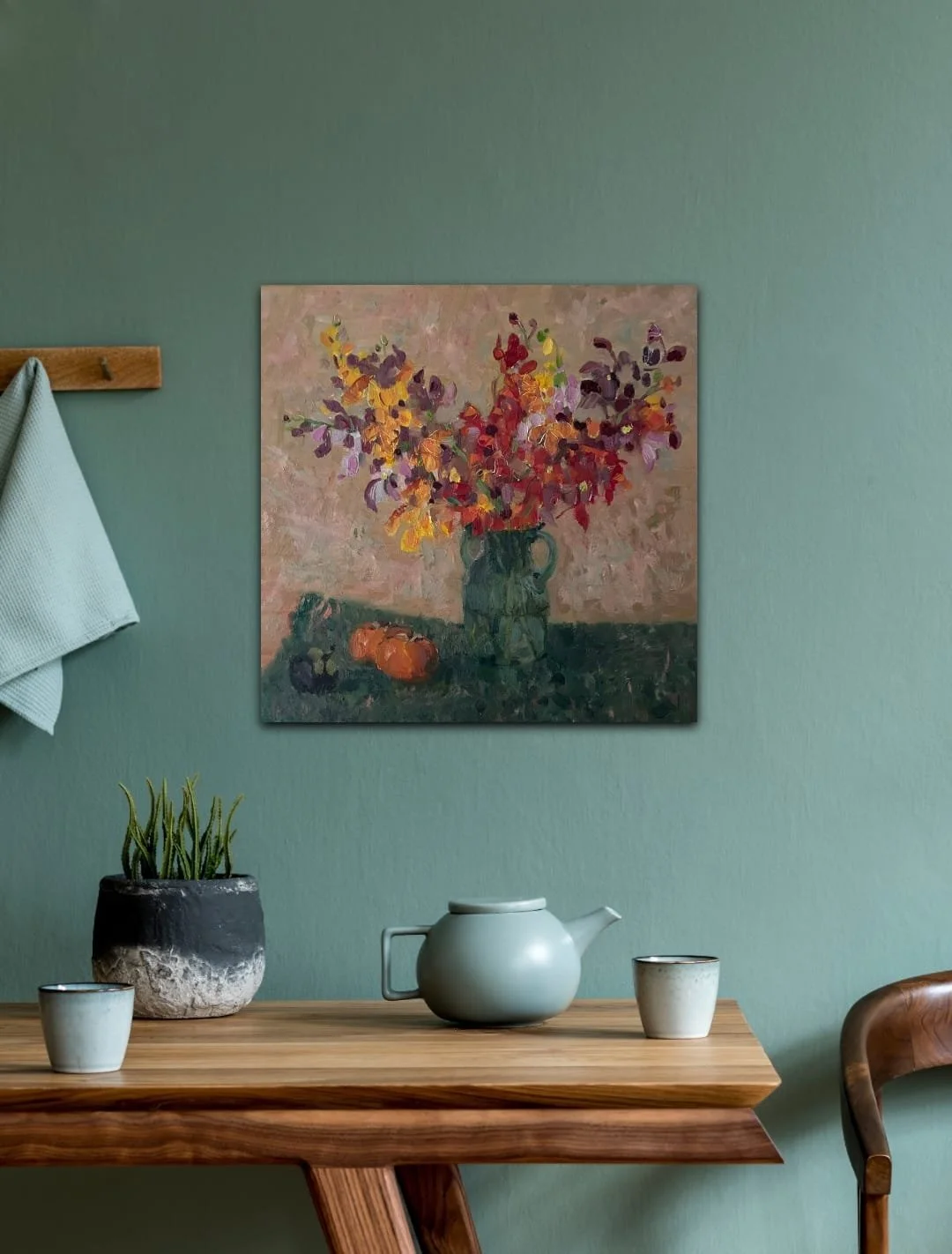 Canvas Connections Irina Forrester's artwork titled Still Life with Persimmons, insitu image