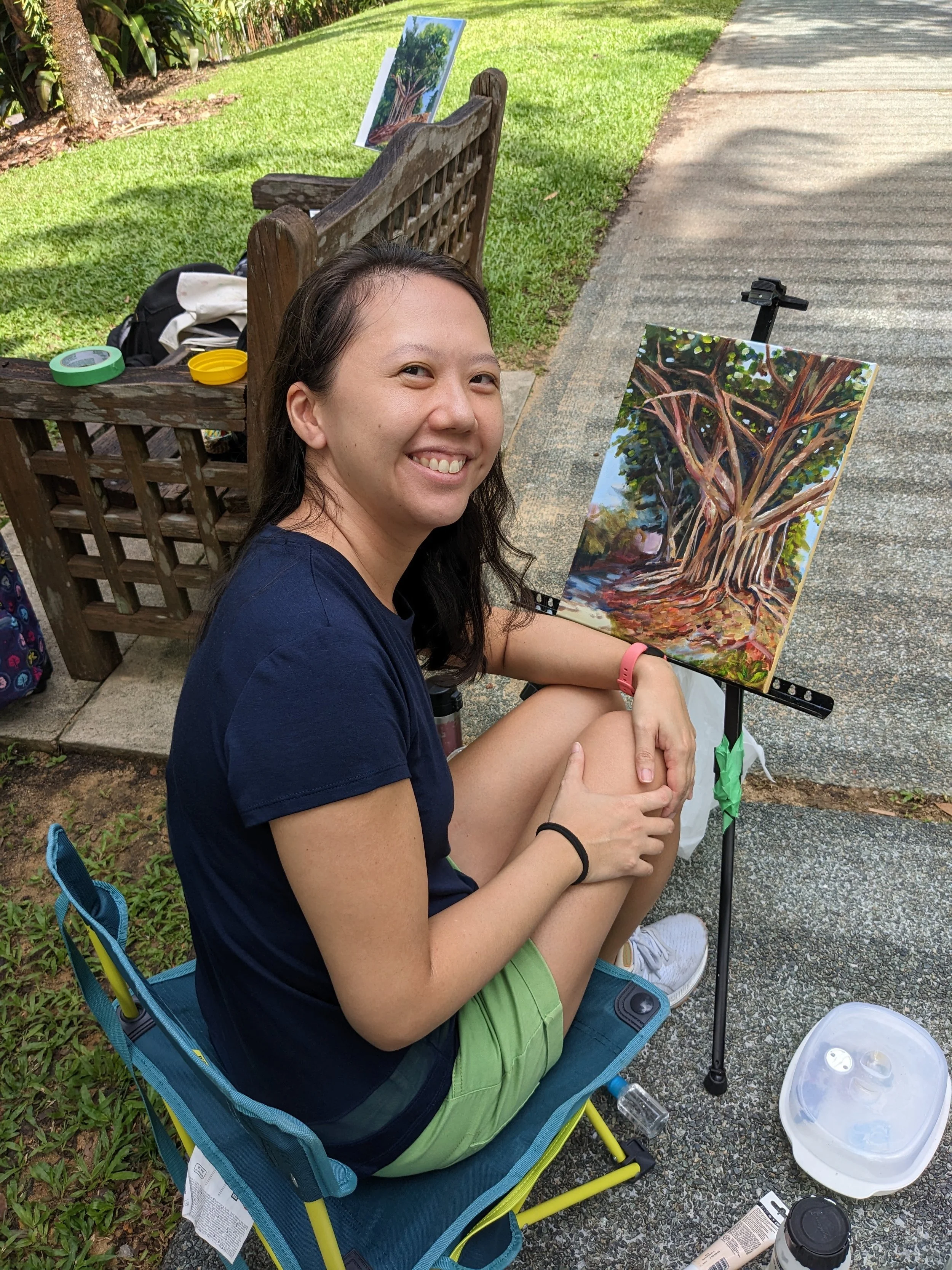 Canvas Connections artist Jillian Cheong plein air painting
