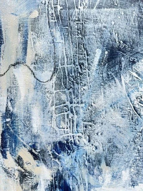 Canvas Connections artist Seema Ahuja's artwork titled Blue Print of Infinite, detail image 1