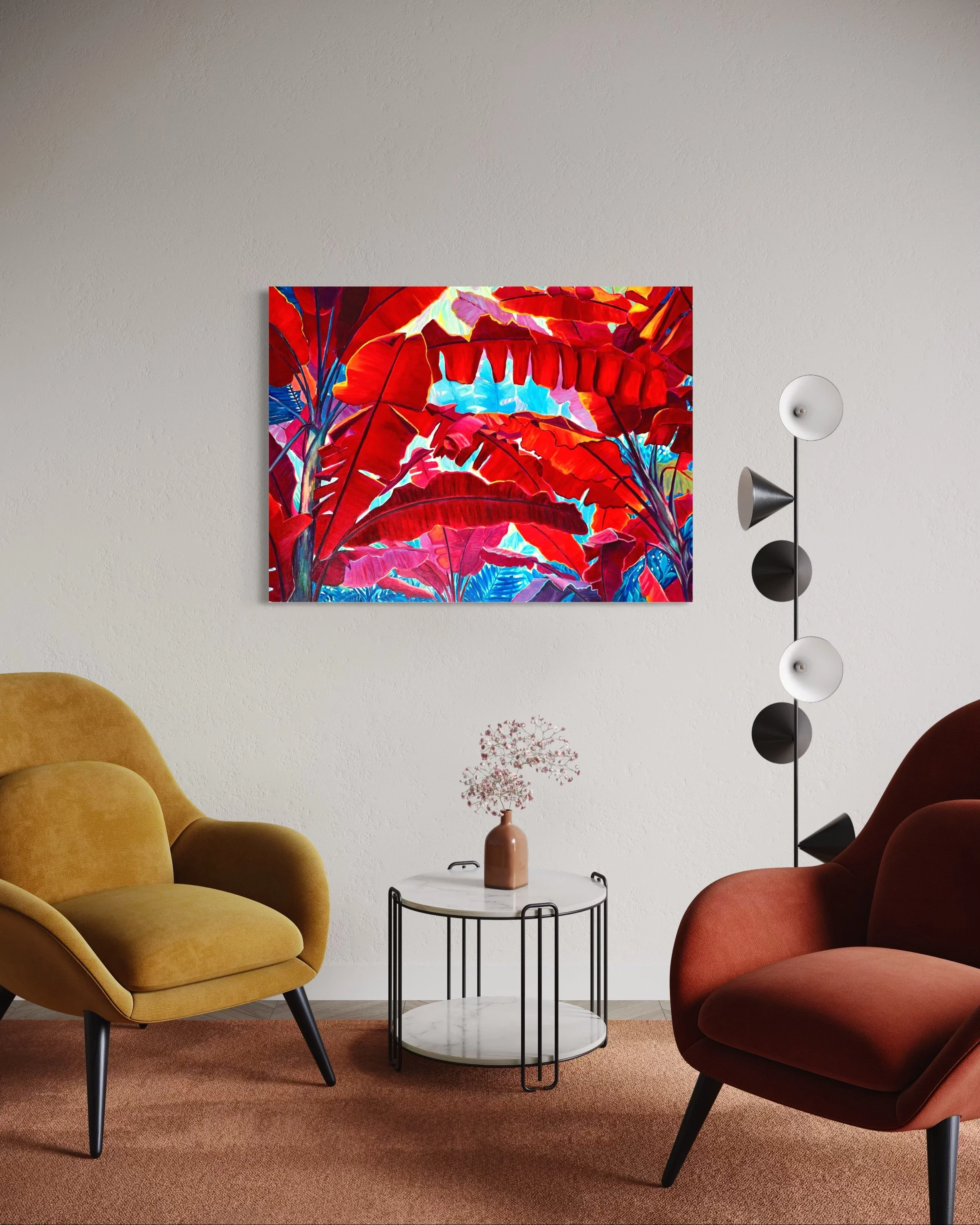 Canvas Connection Margarita Buttenmueller's artwork titled Evening Tropical Radiance, insitu image