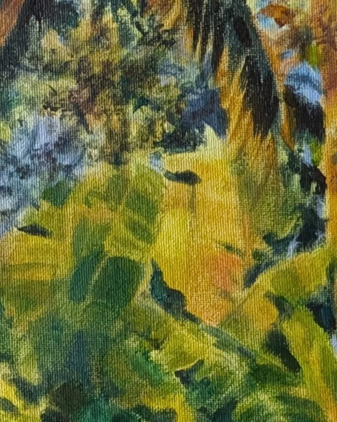 Canvas Connections artist Berenika Drazewska's artwork titled Bali Morning Light, detail image