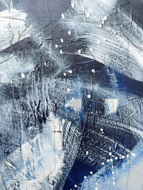 Canvas Connections artist Seema Ahuja's artwork titled Blue Print of Infinite, detail image 2