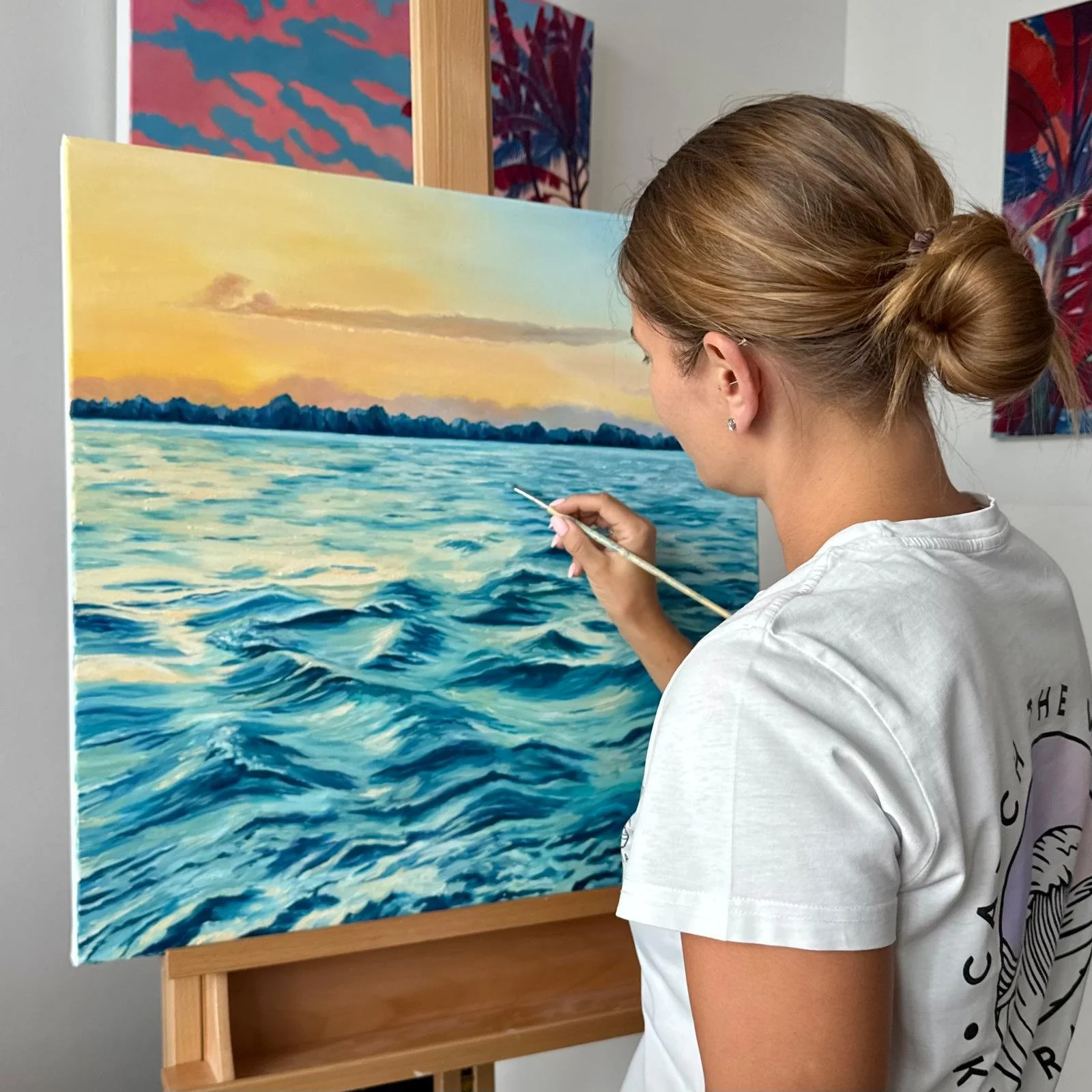 Canvas Connections artist Margarita Buttenmueller in her studio