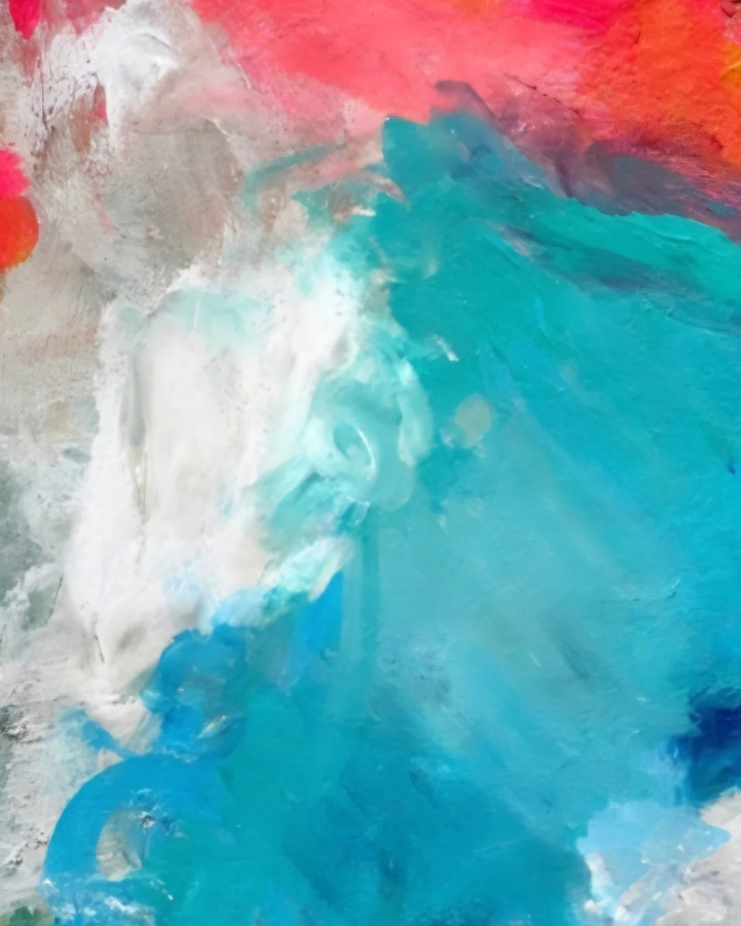 Canvas Connections artist Kavita Chachcha's acrylic on paper artwork Sunset & Sunrise 2. Detail image.