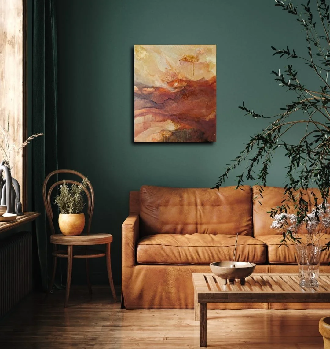 Mrida 3 is a calming, layered and textural art by Canvas Connections multidisciplinary artist Aparna Chakravarty