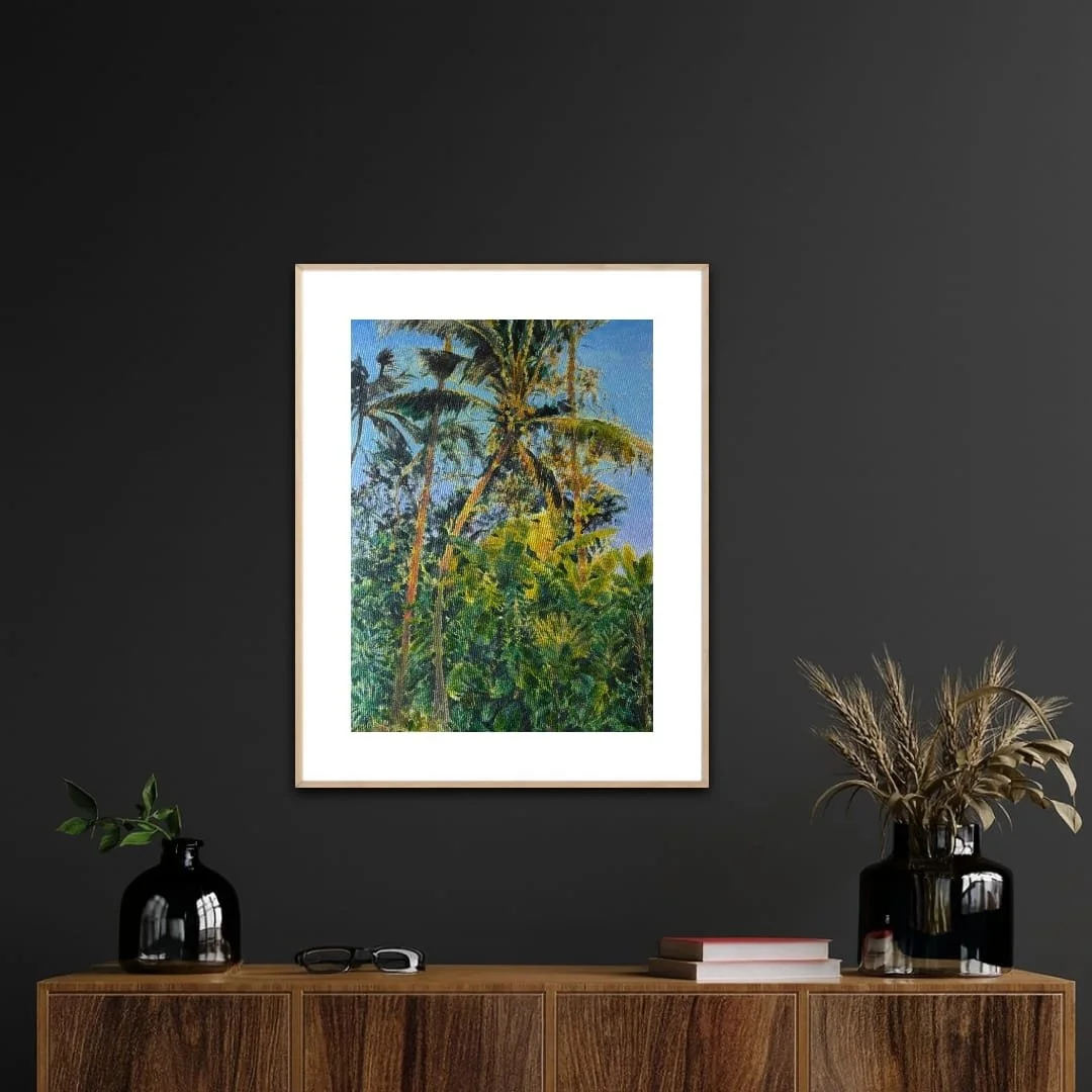 Canvas Connections artist Berenika Drazewska's artwork titled Bali Morning Light, insitu image