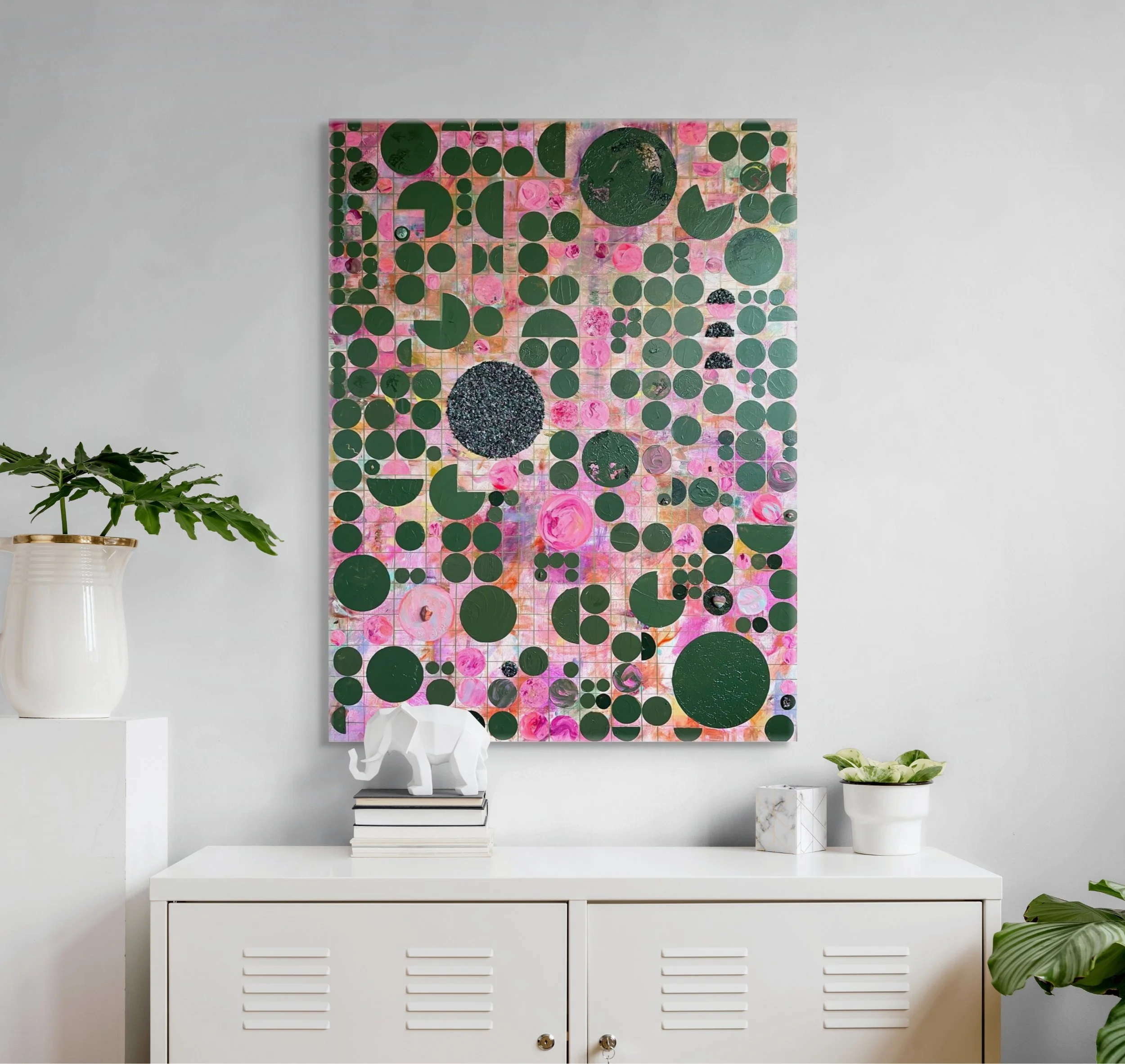 ayda-alp-artwork-healing-the-earth-painting-with-orgonite-amethyst-tourmaline-jade-gold-copper-insitu-image