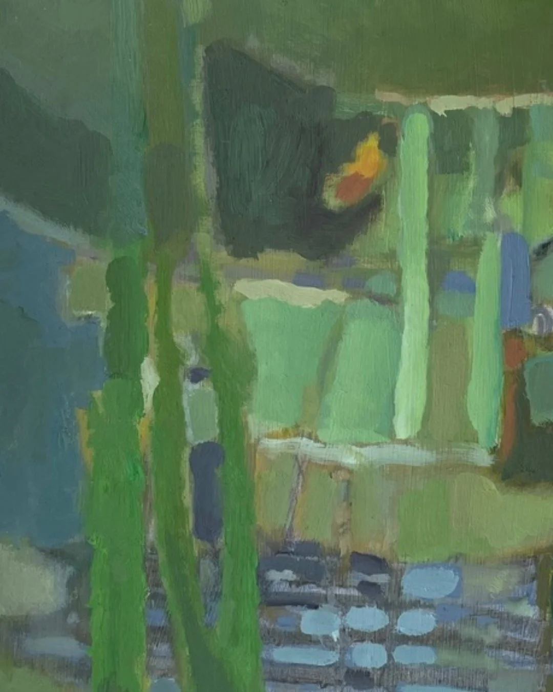 Canvas Connections artist Irina Forrester's artwork titled The Garden City, detail image