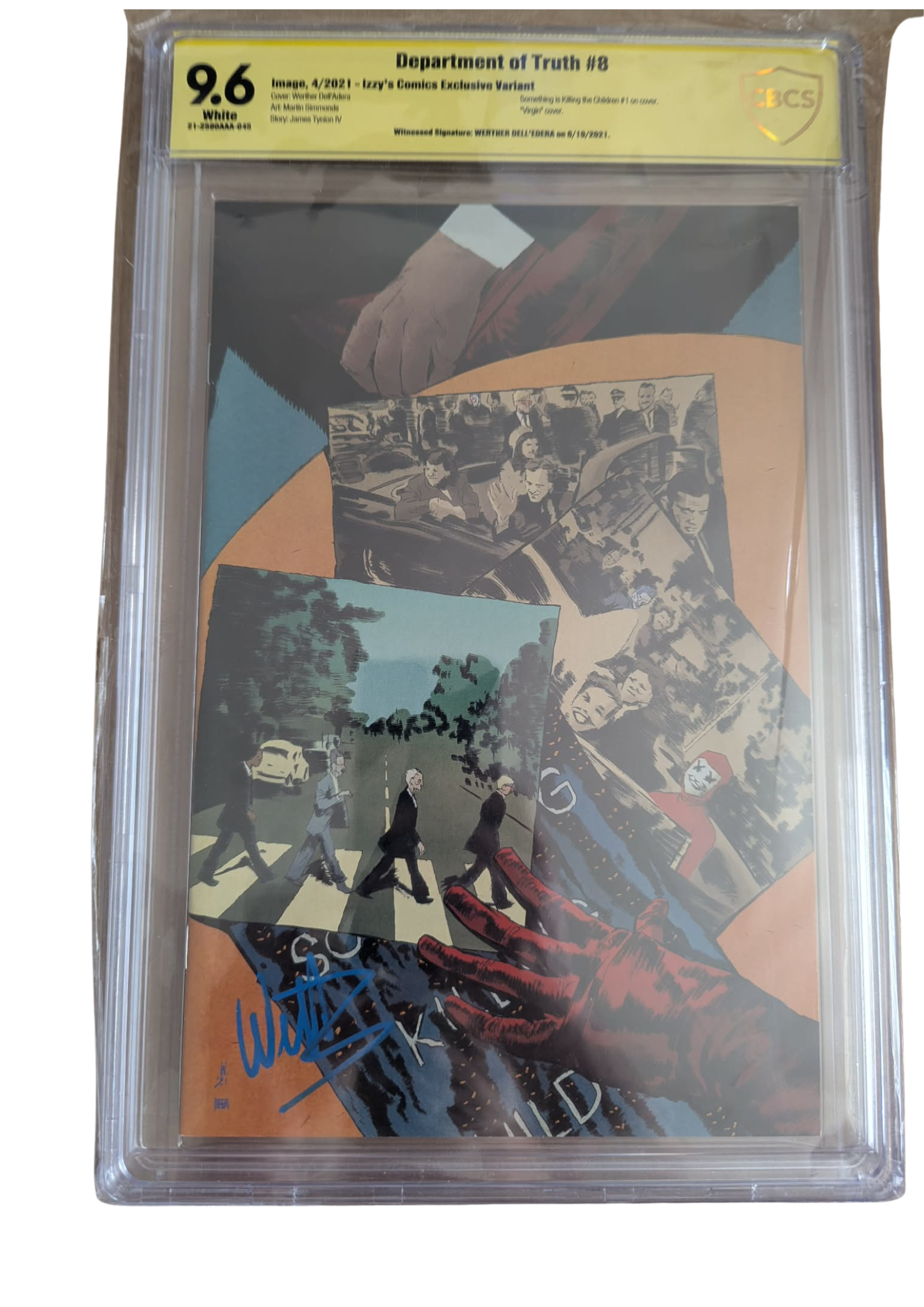 Department of Truth #8 Izzy's comics exclusive variant signed Werther Dell Edera