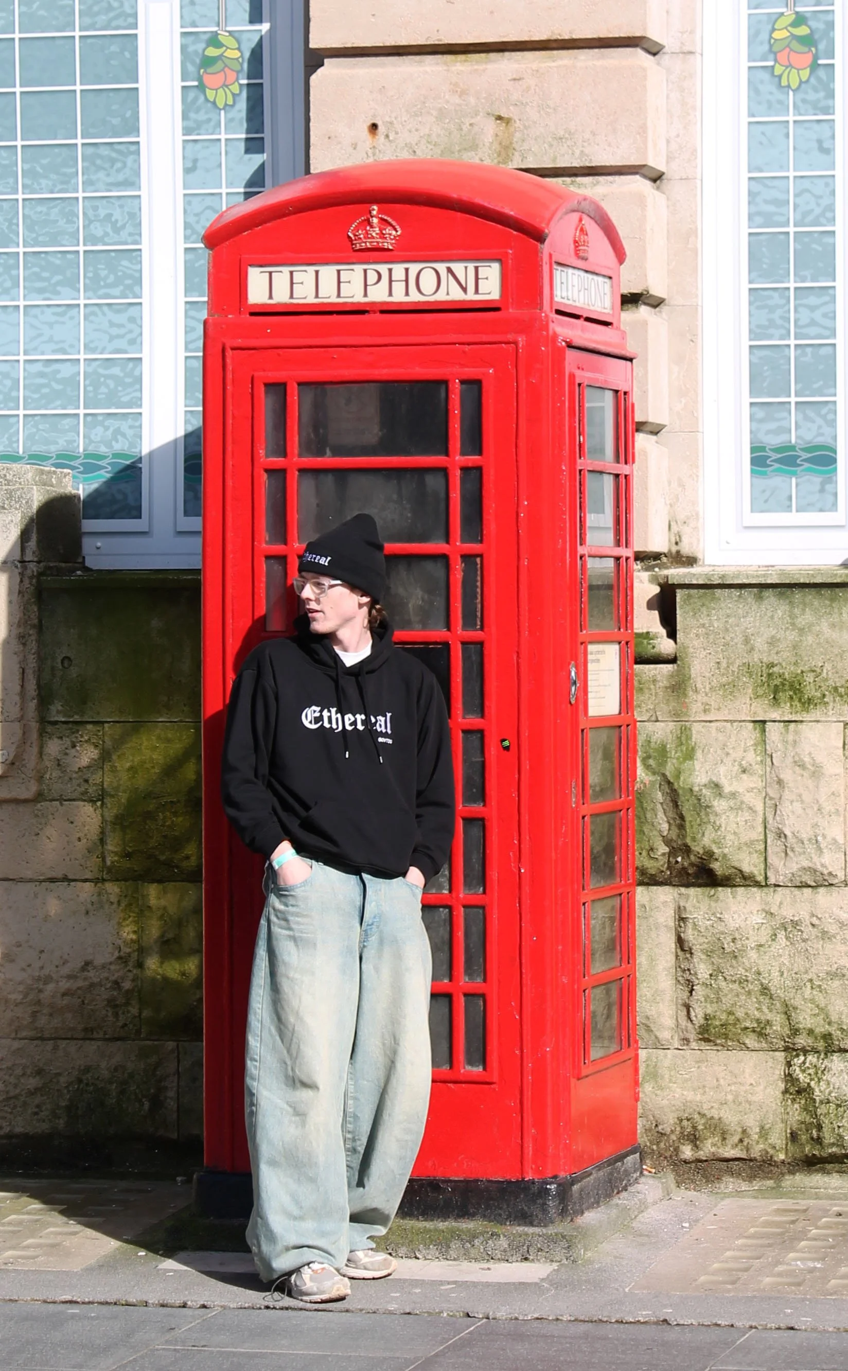 Black hooded top with ethereal written on it