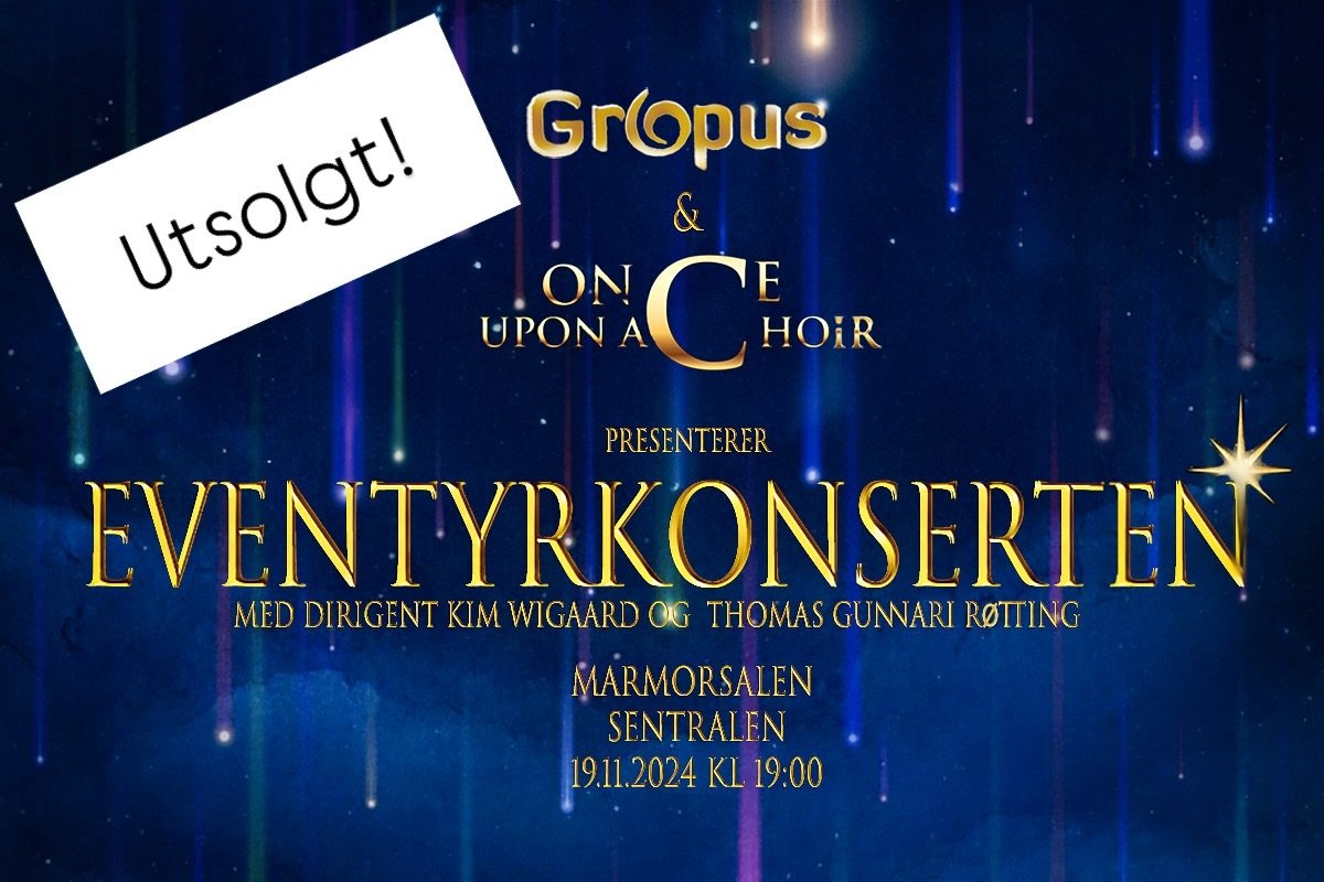 To uker til show, og konserten er utsolgt! Vi gleder oss @sangkoret_gropus 🤩🙌🏻 @sentralenoslo @thomasrotting @kimwigaard