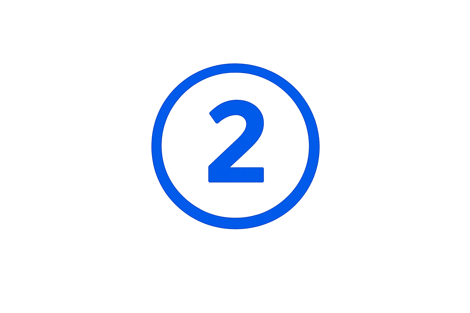 Number 2 inside a blue circle on a black background.