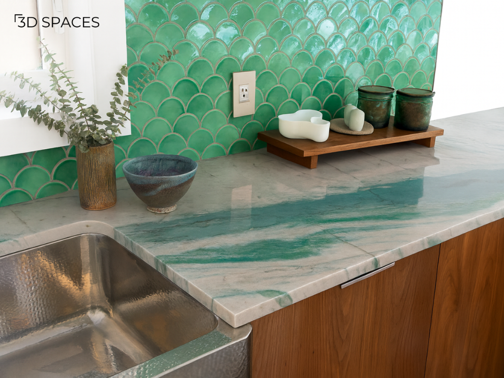 Coastal-Inspired Kitchen Tiles