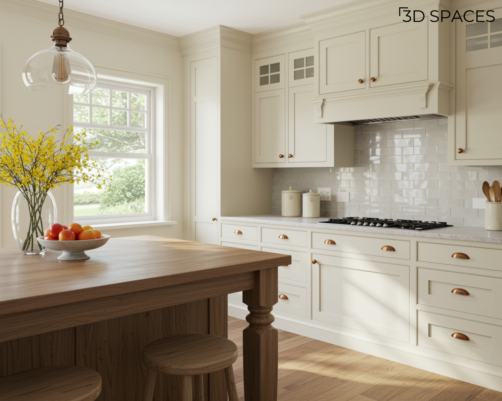 classic white luxury kitchen cabinets in a bright and neutral interior