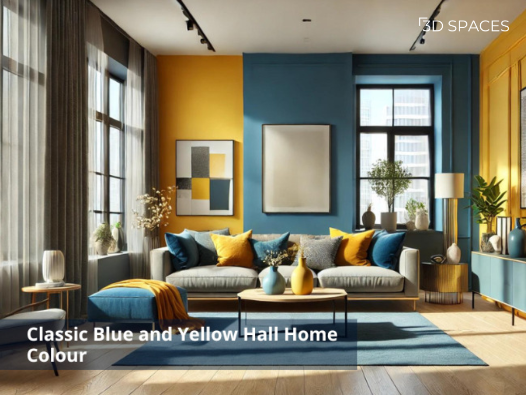 Classic Blue and Yellow Hall Home Colour