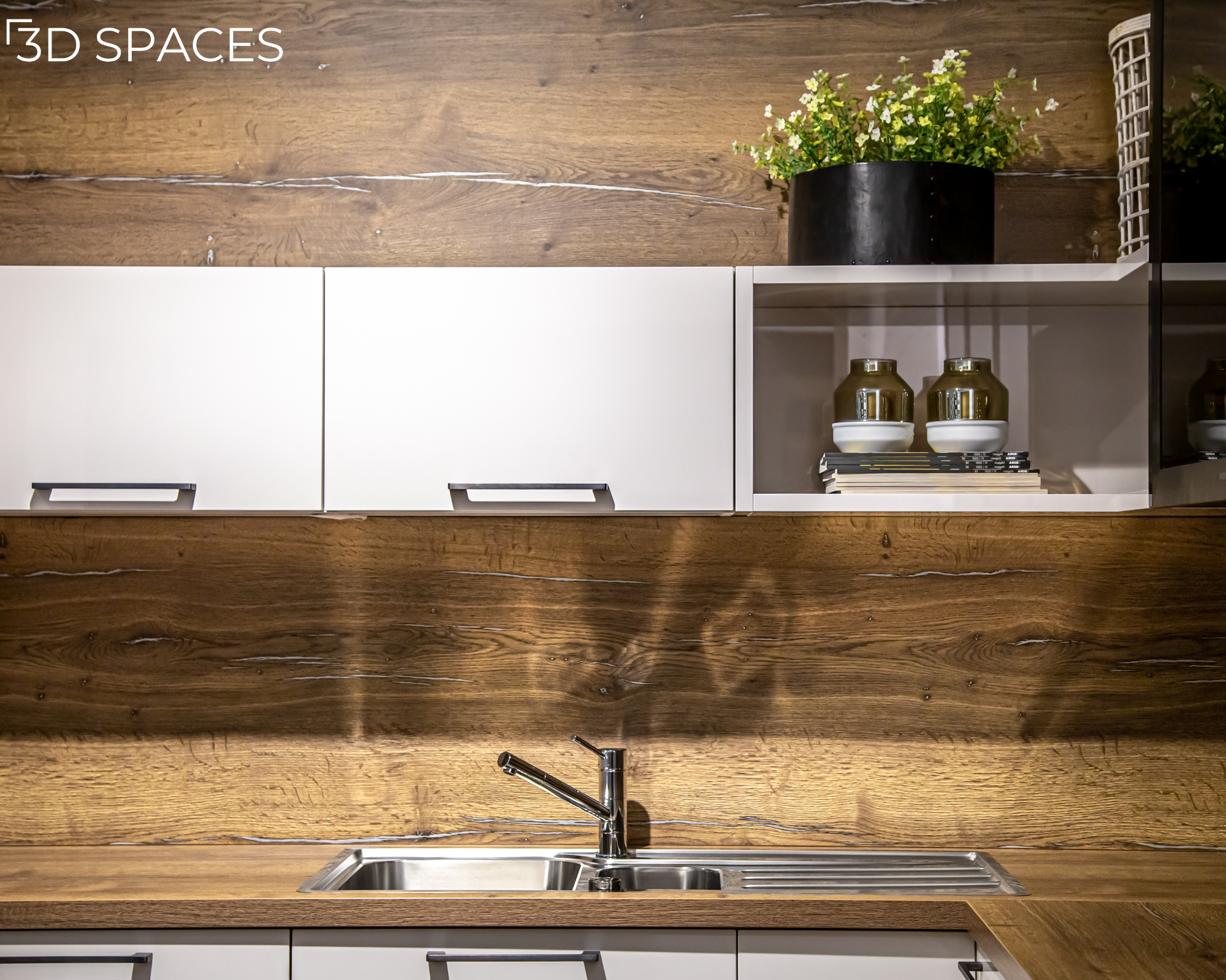 close-up of premium gold hardware on bespoke luxury kitchen cabinets
