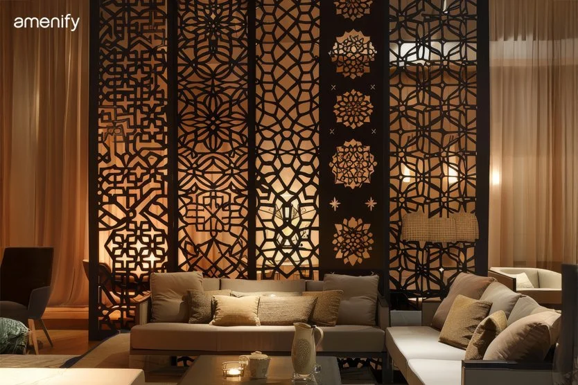 jali partition in living room ideas