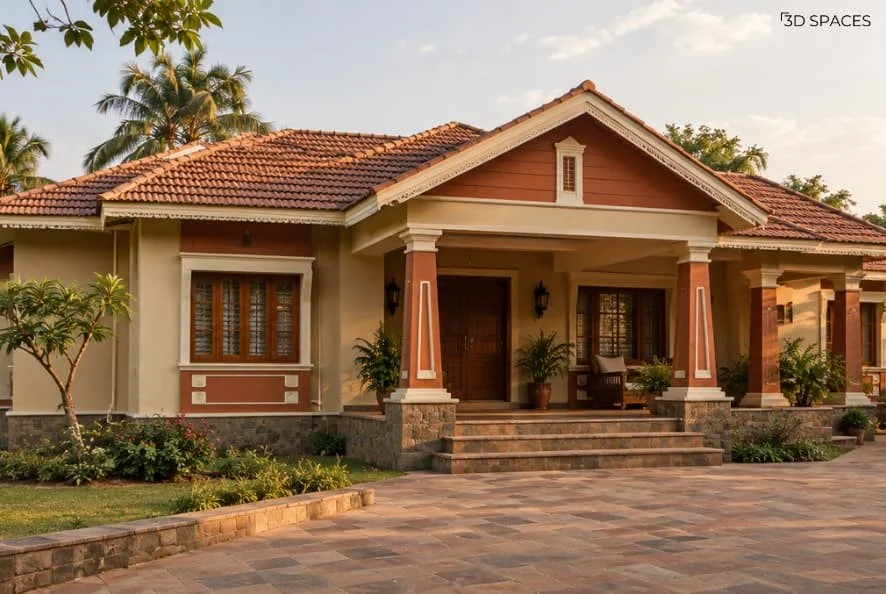 Beige and Terracotta Exterior House Color