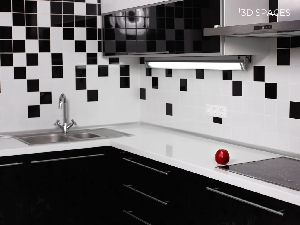 Counter-to-Cabinet Kitchen Tiling