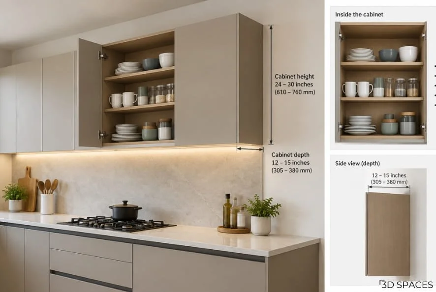 Kitchen Cabinet Dimensions for Wall