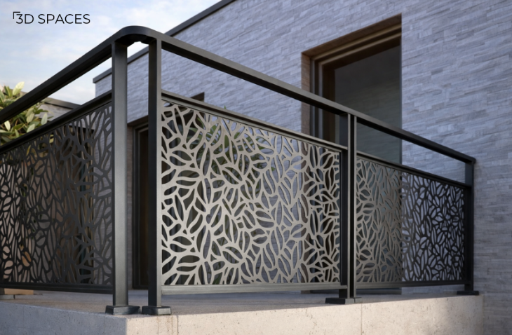 CNC Cutting Design for Balcony Accent Walls