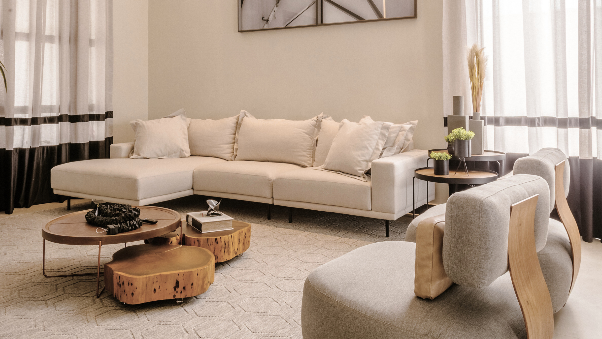 tulip yellow living room design