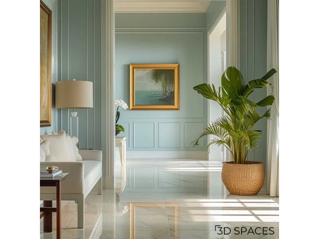 A lively passage area with bright colors and playful design elements, making the space vibrant and welcoming.
