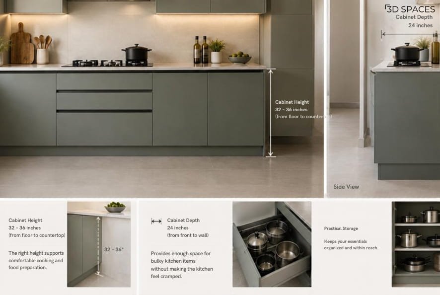 Dimensions for Base Cabinets