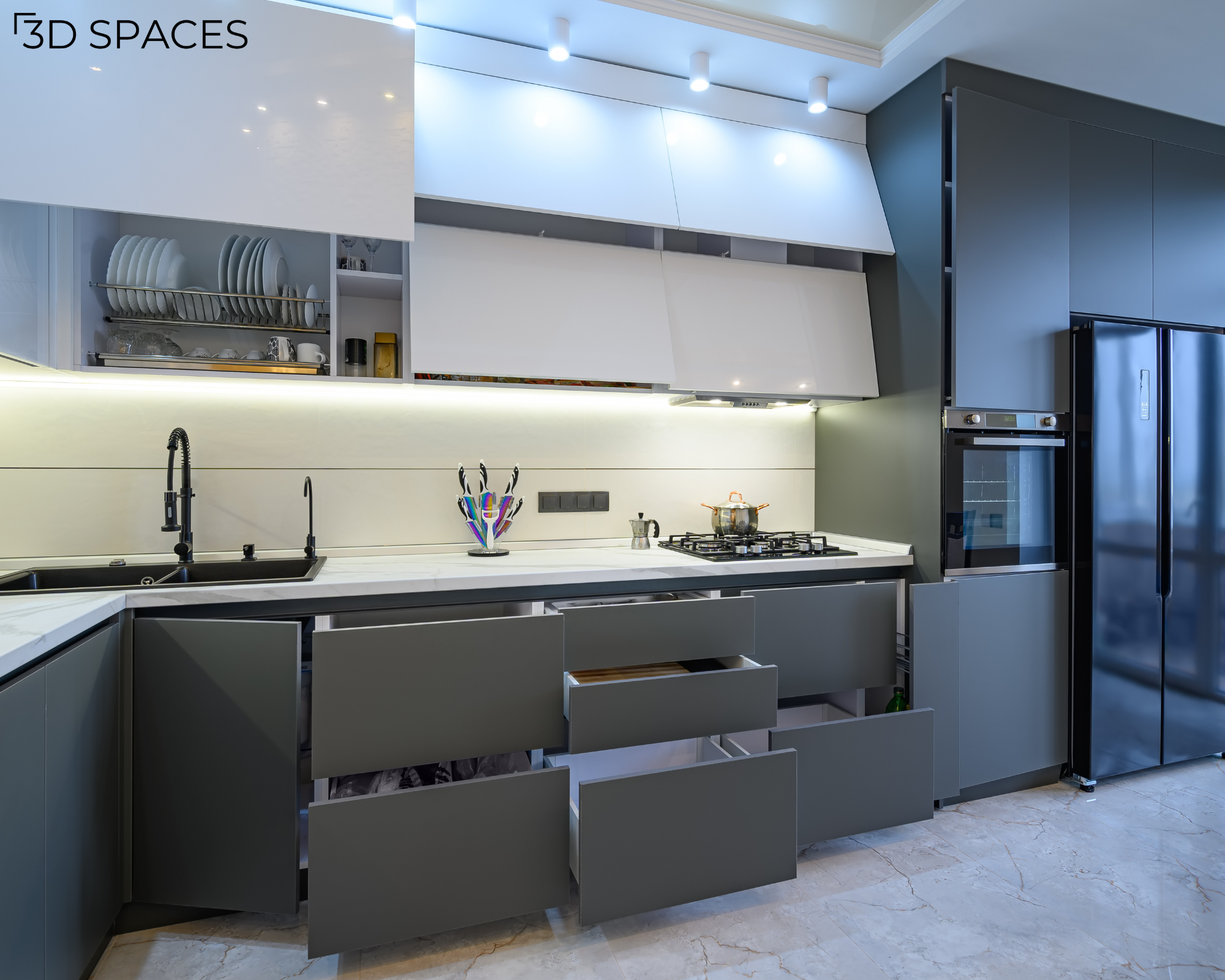 Aluminum Kitchen Cabinet Design for Durability