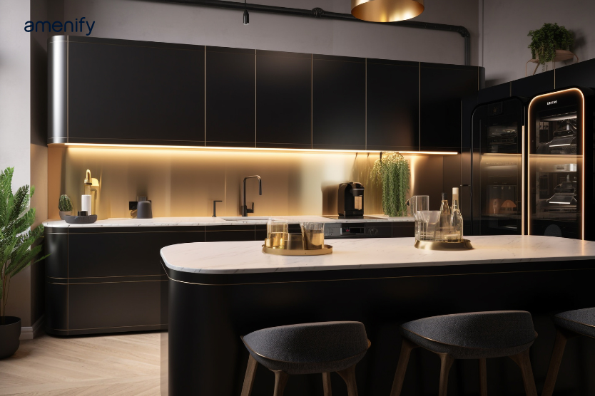 luxury kitchen cabinet design upgrade featuring custom woodwork and high-end finishes.