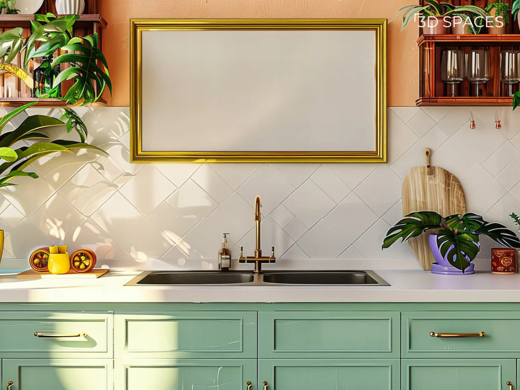 Picture-Frame Backsplash
