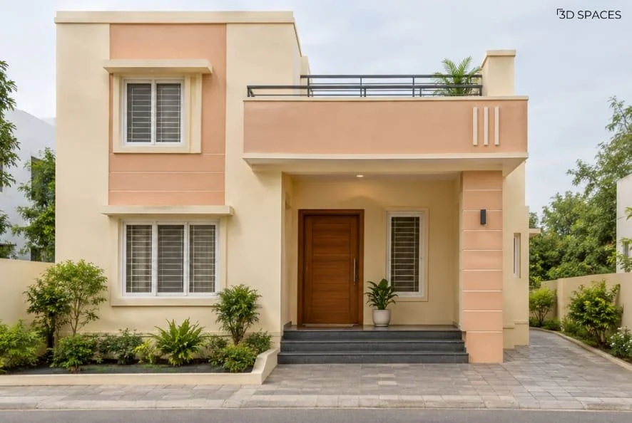 Peach and Cream Exterior House Color