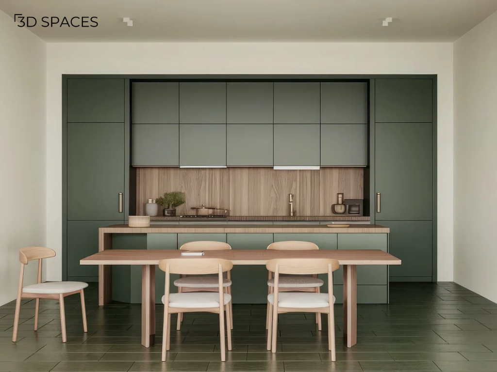 Green-Toned Kitchen Tiles