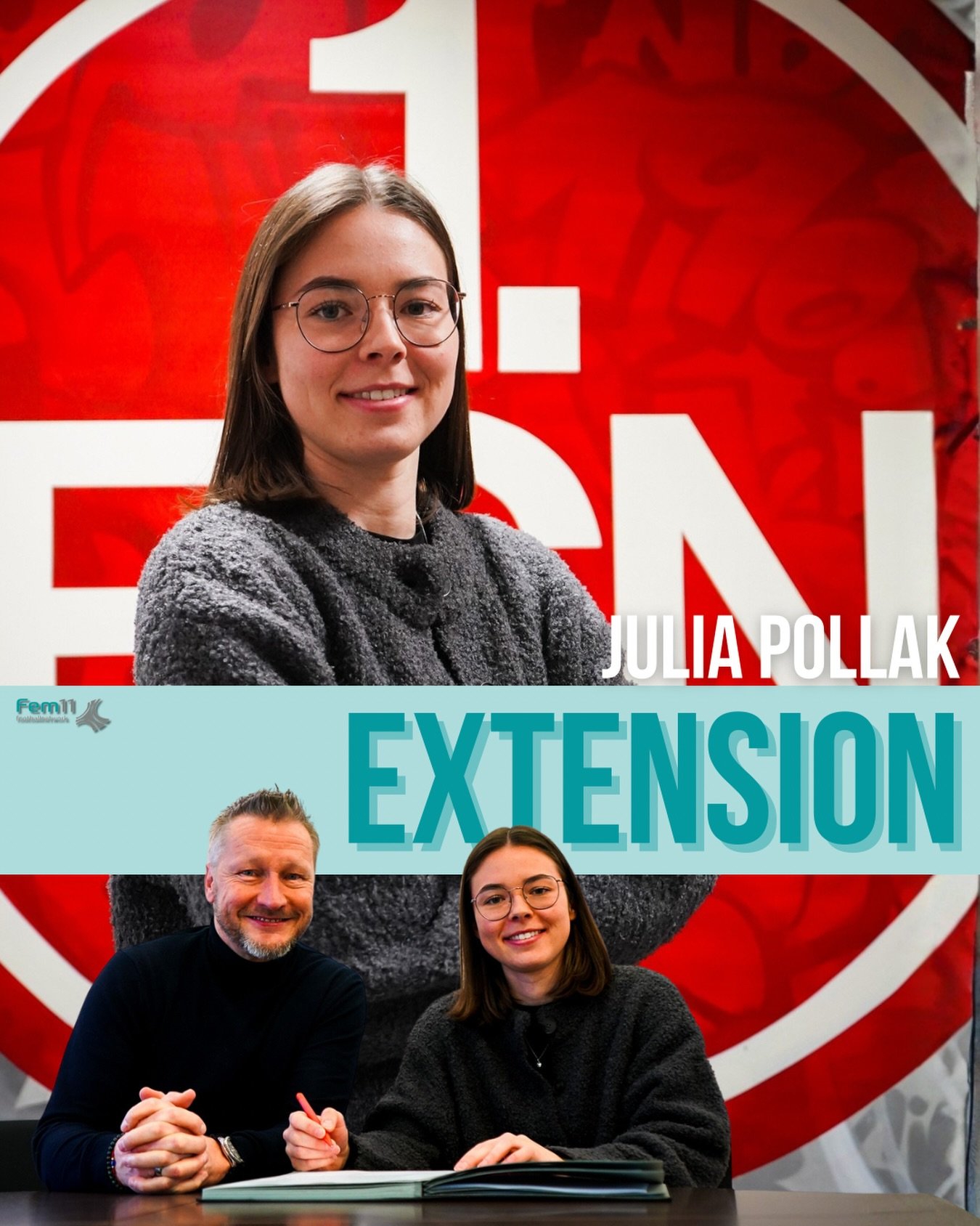 Polli stays at the &bdquo;Club&ldquo;

Julia Pollak extends her contract with @clubfrauen for another year.
The left fullback signed last winter for N&uuml;rnberg and had already 27 appearances and promoted with the team to the 1st Bundesliga.

Congr