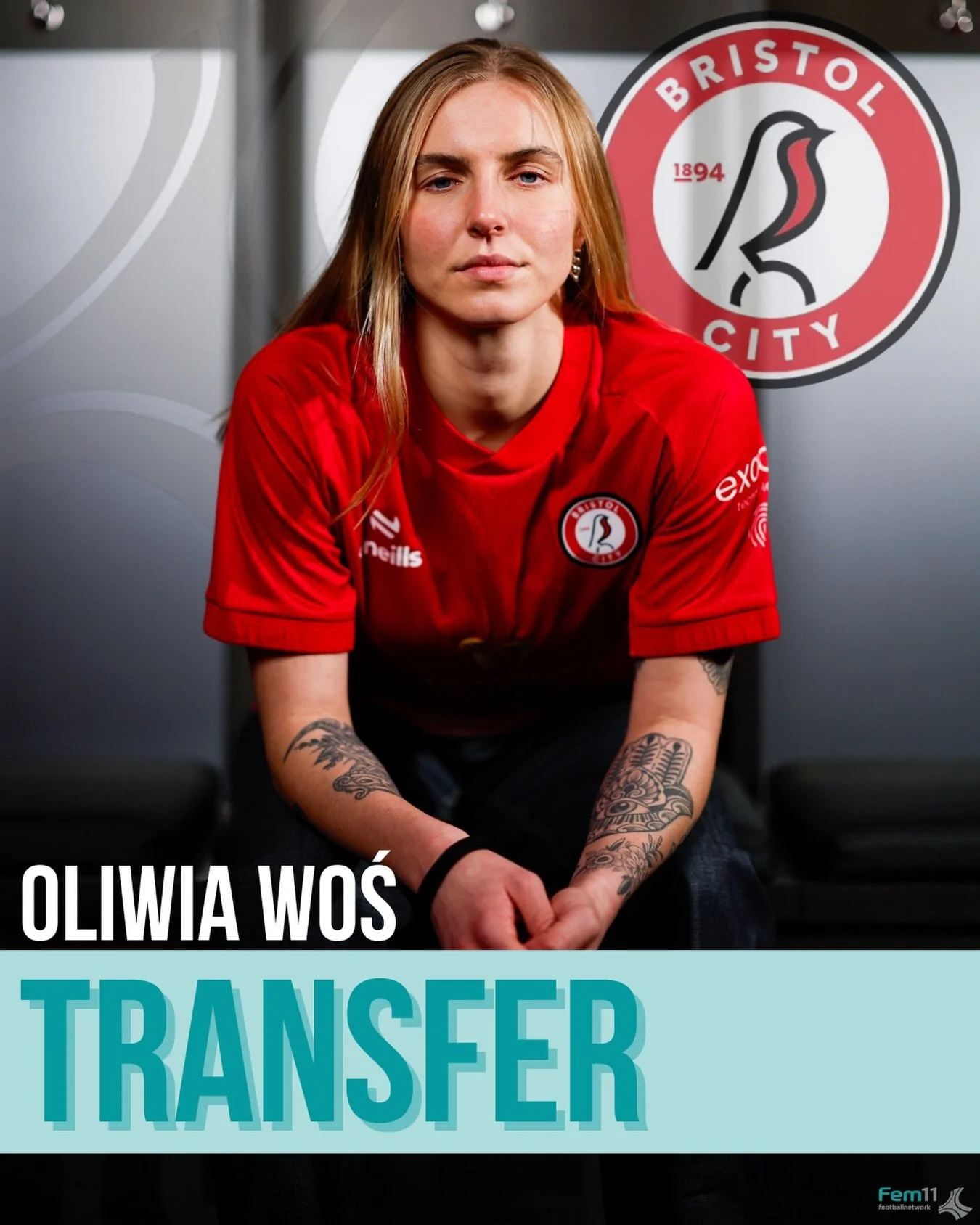 Oliwia Woś becomes a Robin

The 26-year-old centre-back, who only joined @clubfrauen this summer, now moves to @bristolcitywomensfc in the @barclayswsl2. 
The Polish international will play her part in the club&rsquo;s promotion mission.

All the bes
