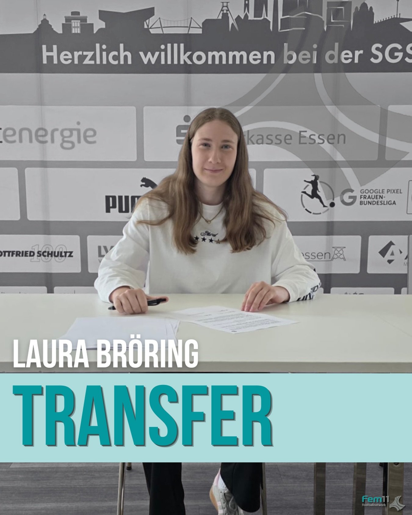 After an incredible season with 14 goals for @svmeppenfrauen in the 2. Frauen-Bundesliga, the 19-year-old striker is now taking the next step in her career by joining @sgs_essen .

Wishing you all the best in this new chapter, @laurabroering06! 💙🔥
