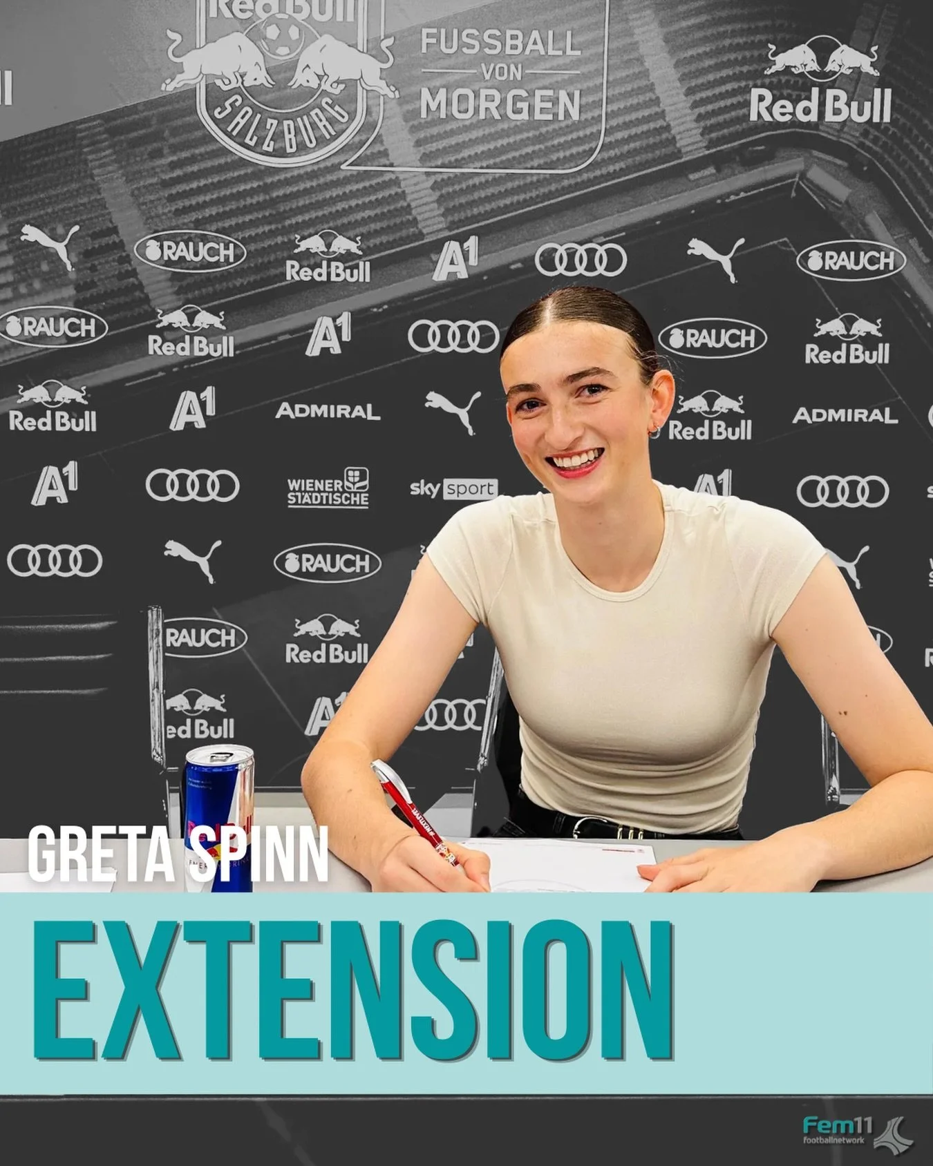 Greta stays with the Red Bulls 🔴⚪

Talented attacking player Greta Spinn has extended her contract with RB Salzburg and will continue her journey under this season&rsquo;s Coach of the Year, Dusan Pavlovic.

The 19-year-old is taking another importa