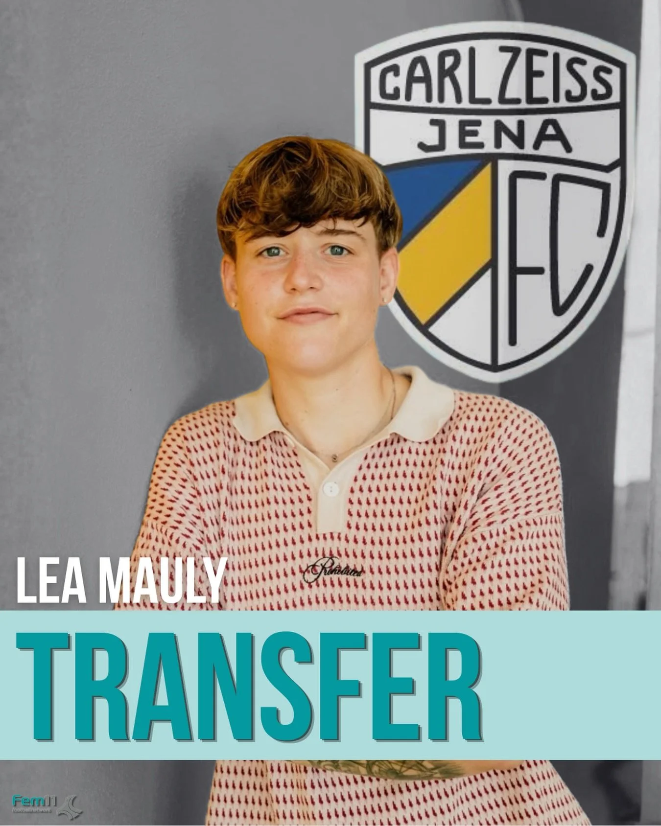 Welcome to paradise!

Lea Mauly joins @fccarlzeissjena_frauen from @svmeppenfrauen. The Wilhelmshaven native brings a wealth of experience from Germany&rsquo;s 2. Women&rsquo;s Bundesliga and is set to add stability, presence, and leadership to Jena&