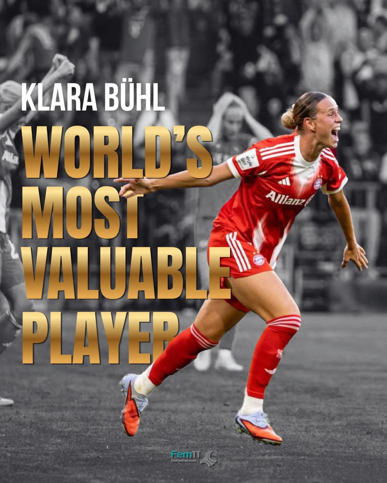 Klara at the top! 
The platform @soccerdonna has re-rated the international female players. @buehlklara is now number 1 in the global rankings with a market value of 1.65 million. What a rise! 
We&rsquo;re delighted to have been by your side right fr
