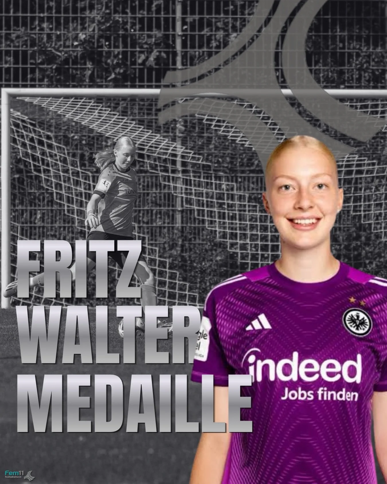 Congratulations!🥈

Janne Krumme has been awarded the Fritz-Walter Medal in Silver in her age group. 

We&rsquo;re thrilled to see you receive this well-deserved honour, @jannekrumme!🤩 

#fritzwalter #dfb #silver #janne