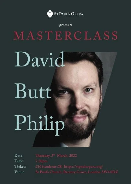 After an enforced break over the last two years we are delighted to announce David Butt Philip is back with St Paul’s O