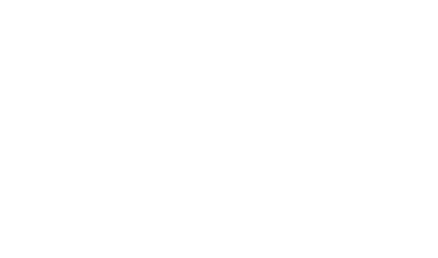 Minimalist white logo with geometric curves and lines on a black background