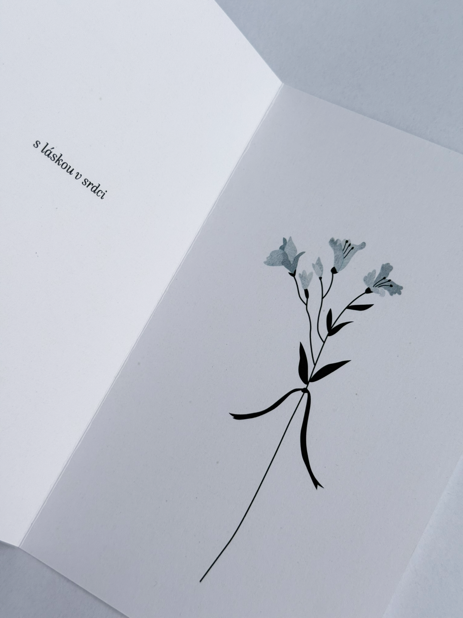 kondolence modrý kvítek