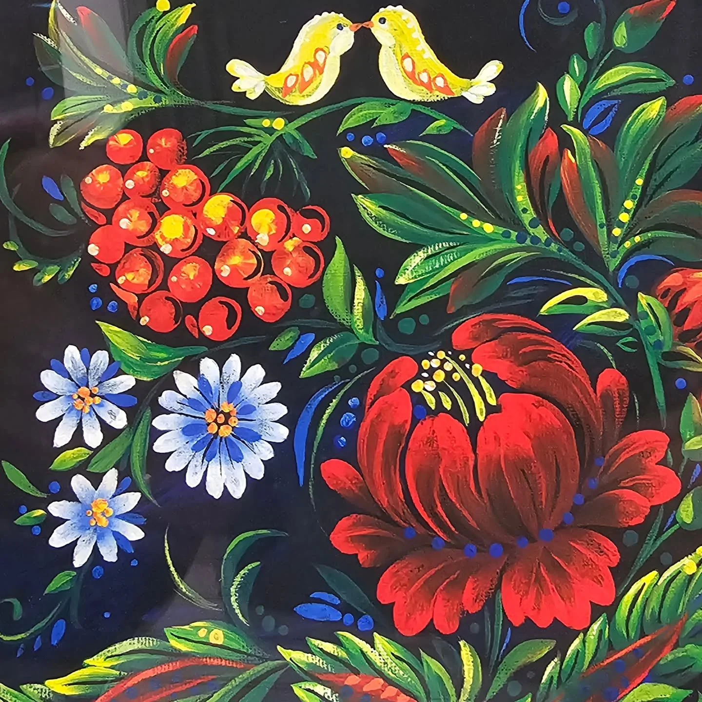 Magical to spot these Ukrainian folk art-inspired illustrations by @katkuz_art showcased in @exeter.library. 🌻💙💛

The vibrant colours and distinctive style bringing nature to life, and the beautiful words accompanying them, really uplifted a grey,