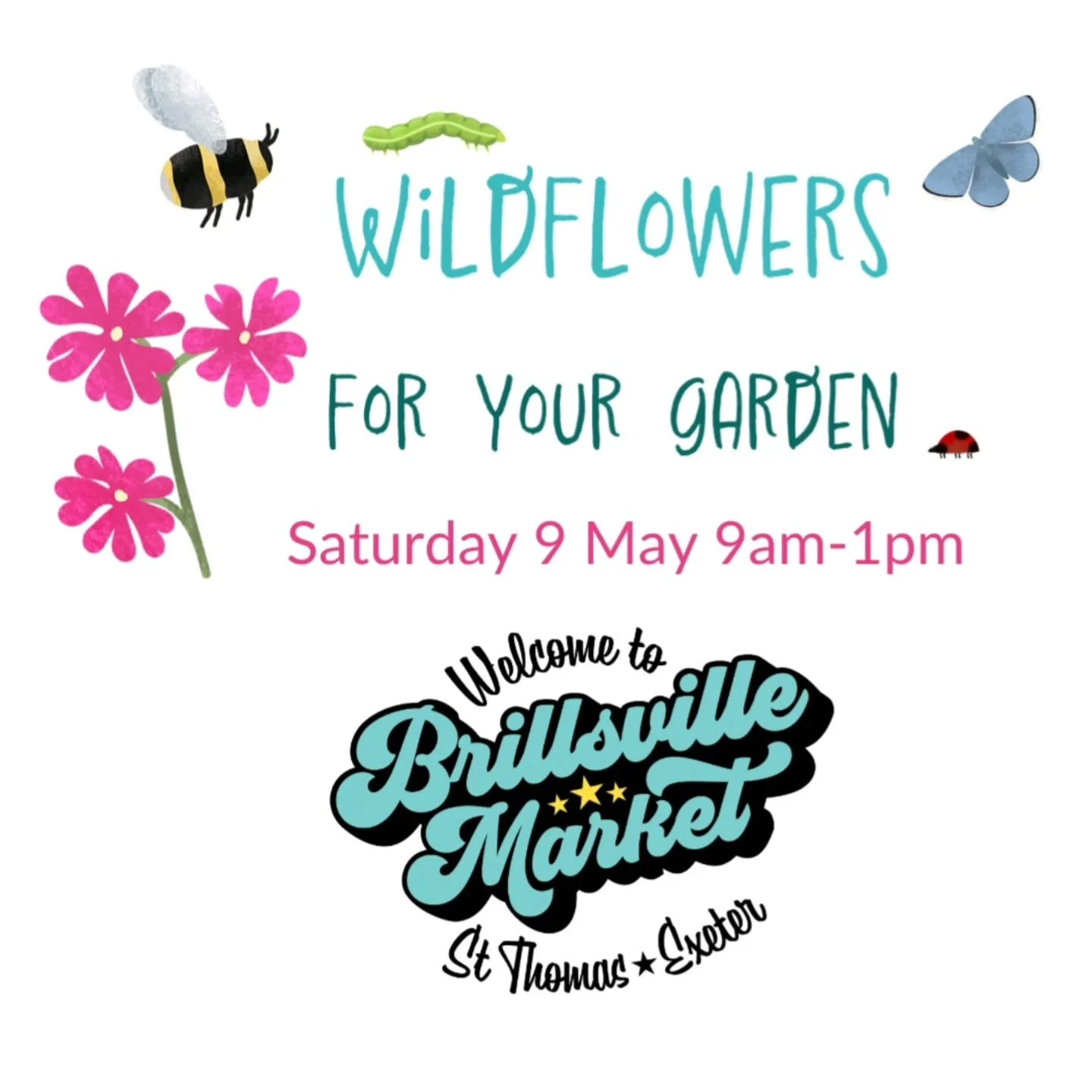 🌸 Next Sat 🌸 9-1 at @brillsville_market in The King's car park opposite Exeter St Thomas train station. 🌿🌱💚🦋🐝

@brillsville_market is a friendly community market where you can browse food, crafts, plants and more all produced by local people. 