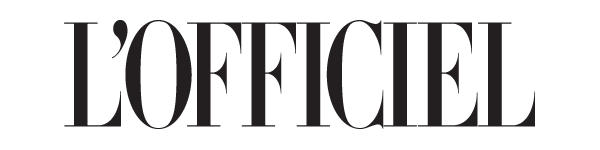 L'Officiel logo in black text on a white background.